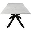 TABLE À RALLONGE LEON - noir/blanc, MODERN, céramique/métal (180-260/76/90cm) - Premium Living