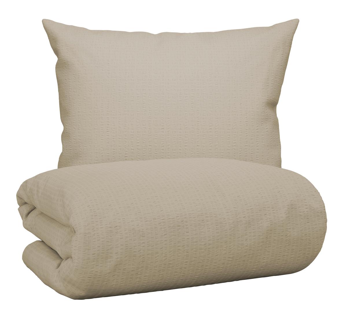 BETTWÄSCHESET GISI - Beige, Konventionell, Textil (160cm) - Modern Living