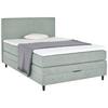 Boxspring Krevet Kleopatra - svijetlo siva, Konvencionalno, drvni materijal/tekstil (140/200cm) - Modern Living