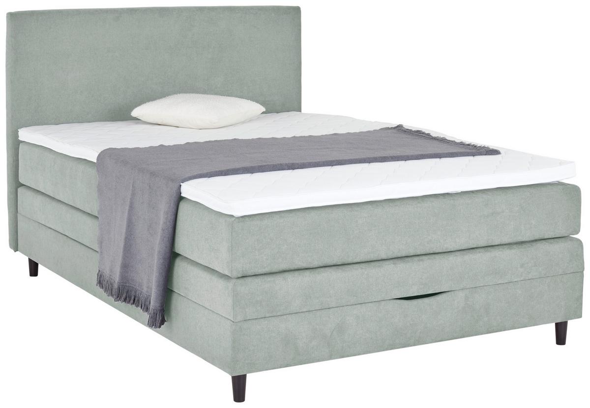 Boxspring Krevet Kleopatra - svijetlo siva, Konvencionalno, drvni materijal/tekstil (140/200cm) - Modern Living