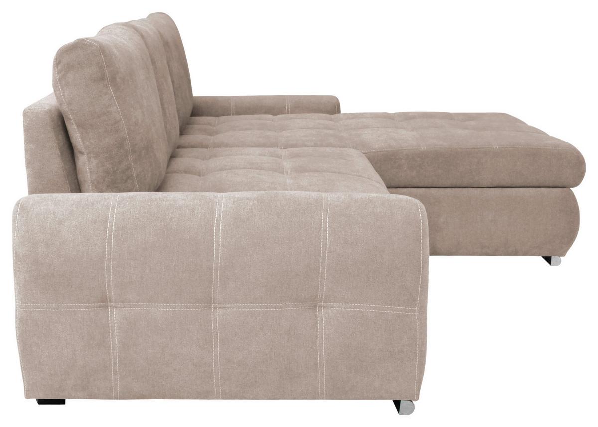Kutna Garnitura Solar - bijela/bež, Design, tekstil/plastika (277/175cm) - Modern Living