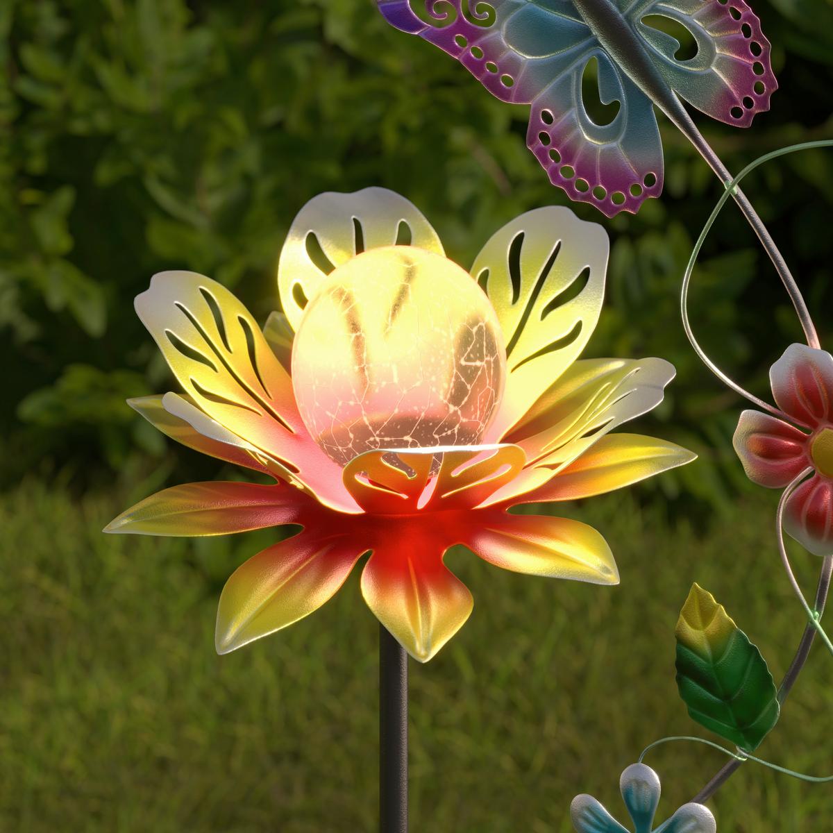 LAMPA SOLARNA ANEMONE - przejrzysty, Lifestyle, tworzywo sztuczne/metal (21,5/82/15,2cm) - Ambia Garden