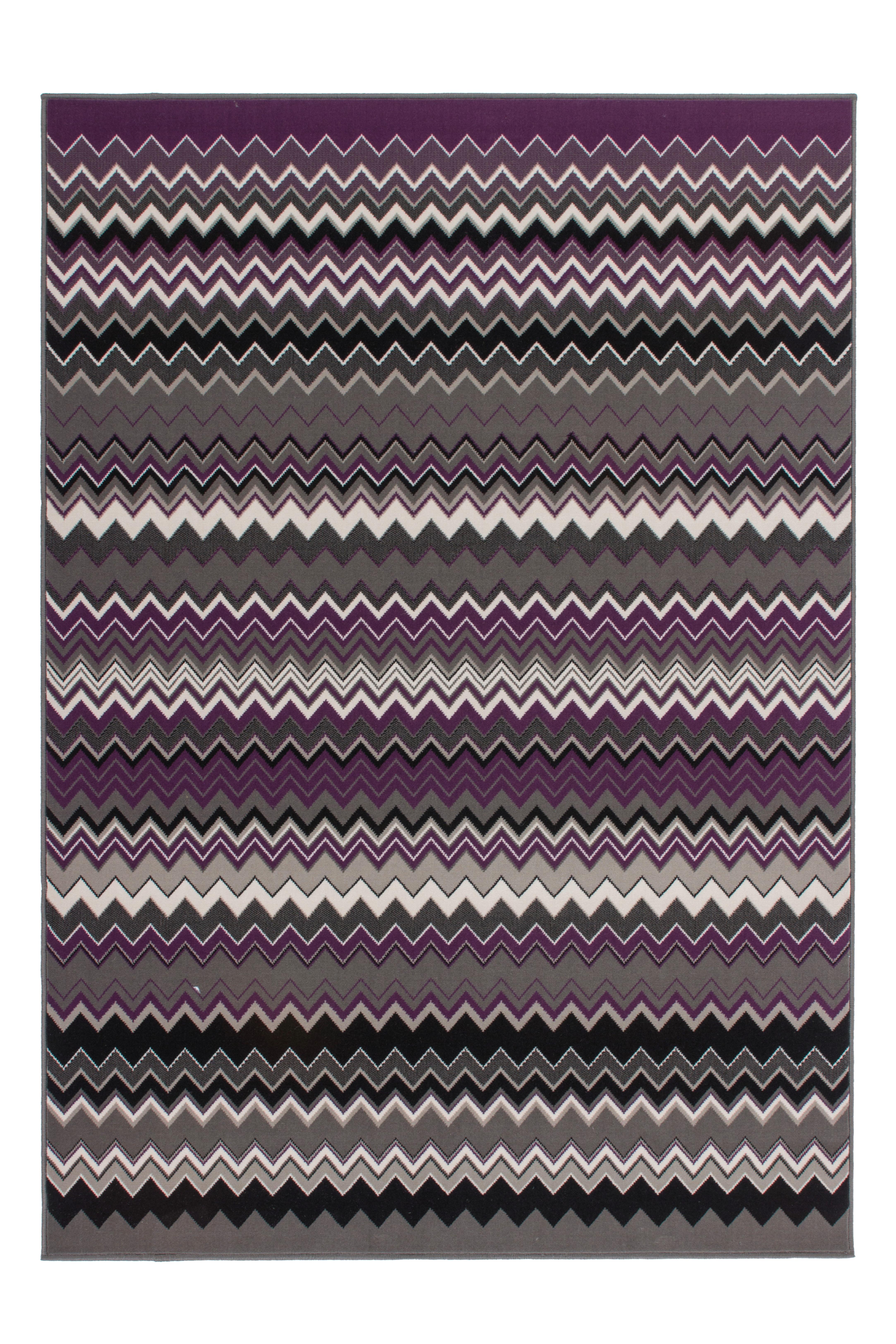 Flachwebeteppich Now 725 Multi/violett 160x230 - Violett/Multicolor, Basics, Textil (160/230cm) - Kayoom