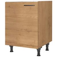 Spülenunterschrank Structura Eiche - Eichefarben/Schwarz, MODERN, Holzwerkstoff/Metall (60/87/56cm) - Nobilia