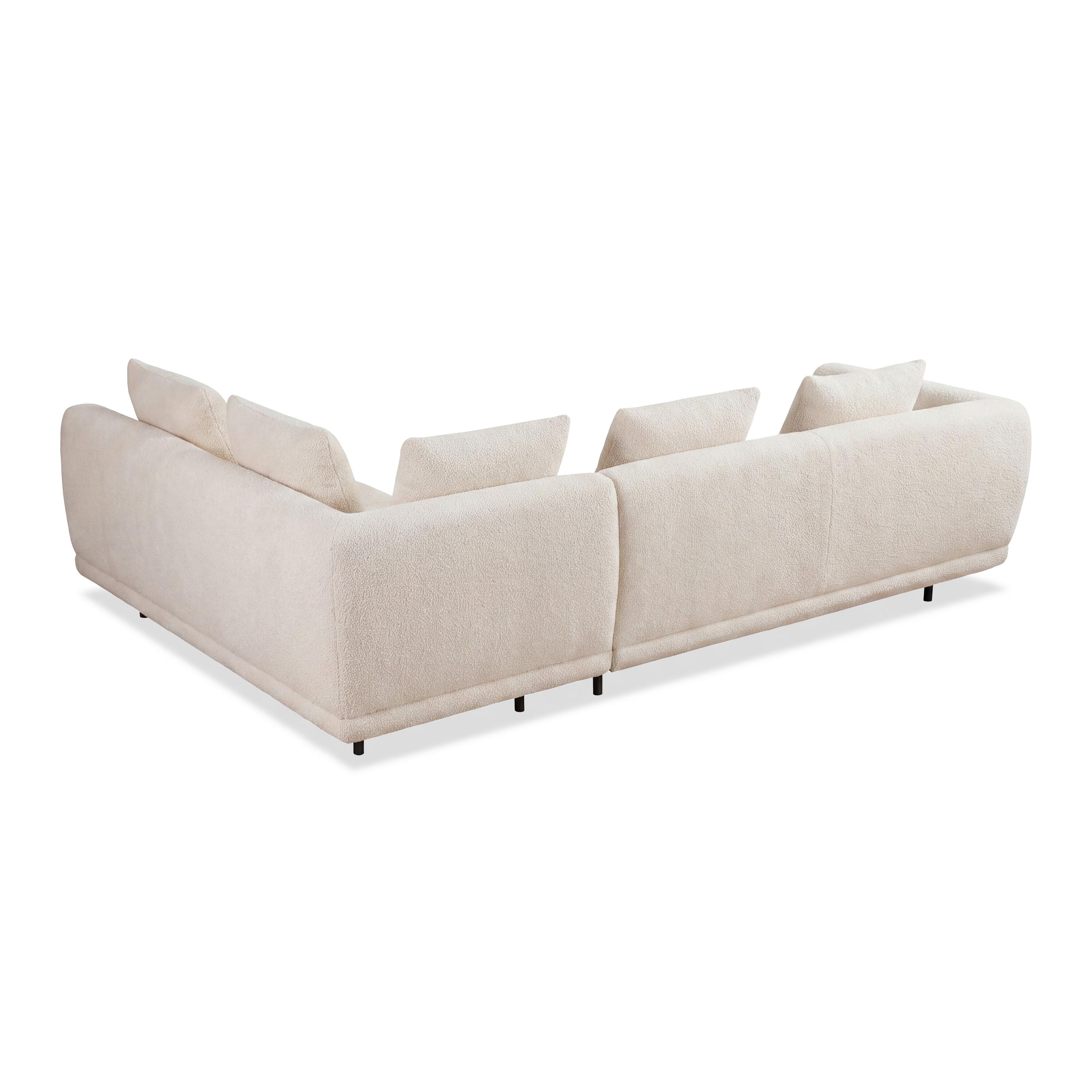 SOFFA CELINA - ljusgrå/svart, Modern, metall/trä (278/175cm) - Bessagi Home