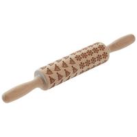 Motiv-Teigrolle Christmas Fable Natur - Naturfarben, KONVENTIONELL, Holz (4,8/36cm) - Modern Living