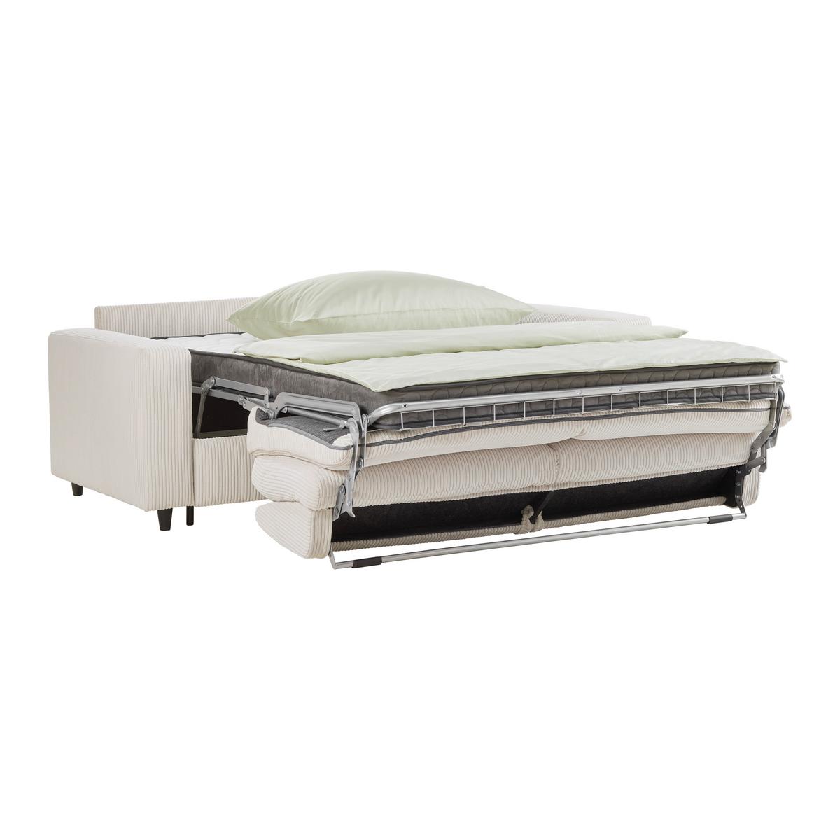 Zofa S Posteljno Funkcijo Agneta, Bež - črna/bež, Moderno, tekstil/les (200/83/97cm) - Premium Living