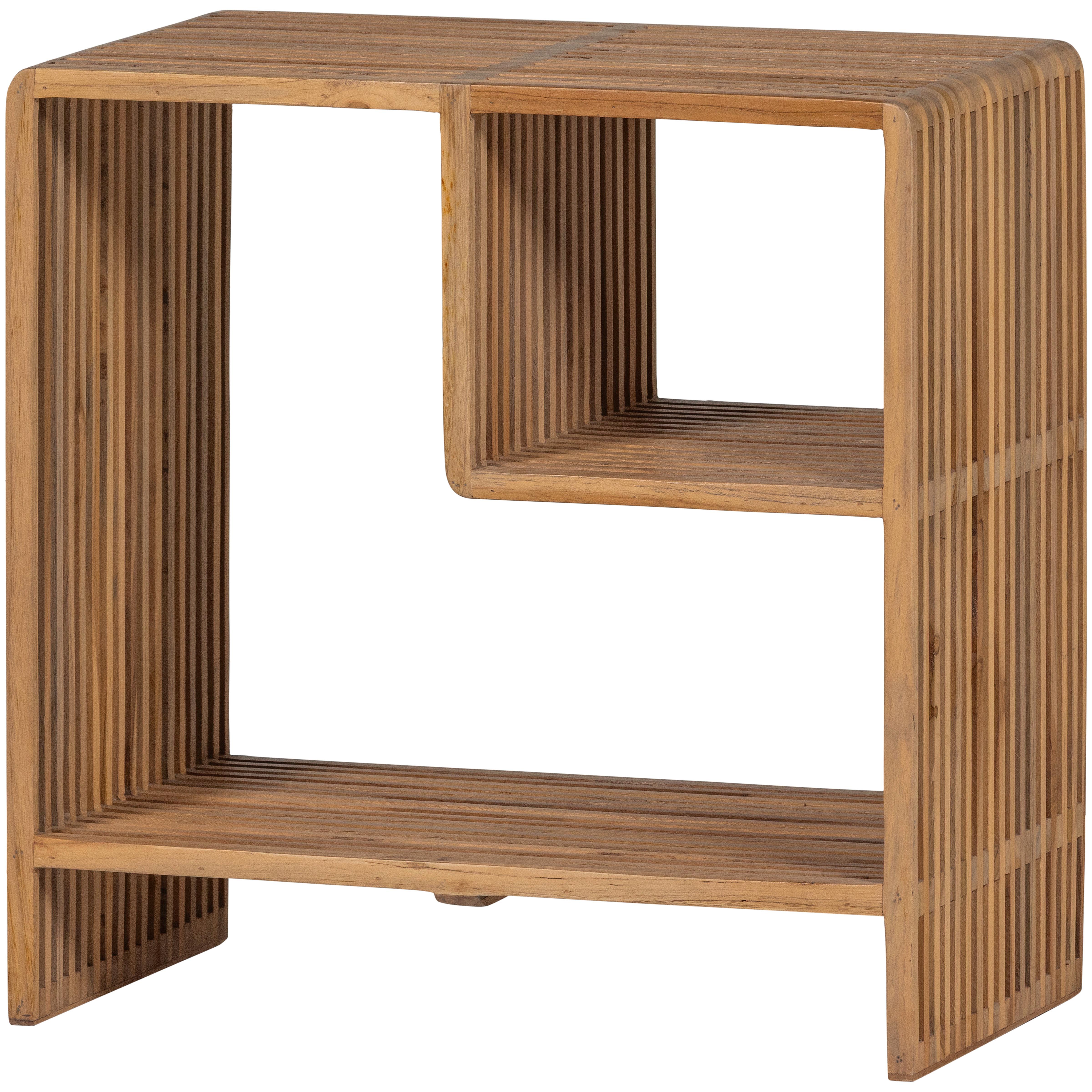 Beistelltisch Jasmijn Teak - Naturfarben, Design, Holz (55/30/55cm) - Livetastic