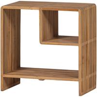 Beistelltisch Jasmijn Teak - Naturfarben, Design, Holz (55/30/55cm) - Livetastic