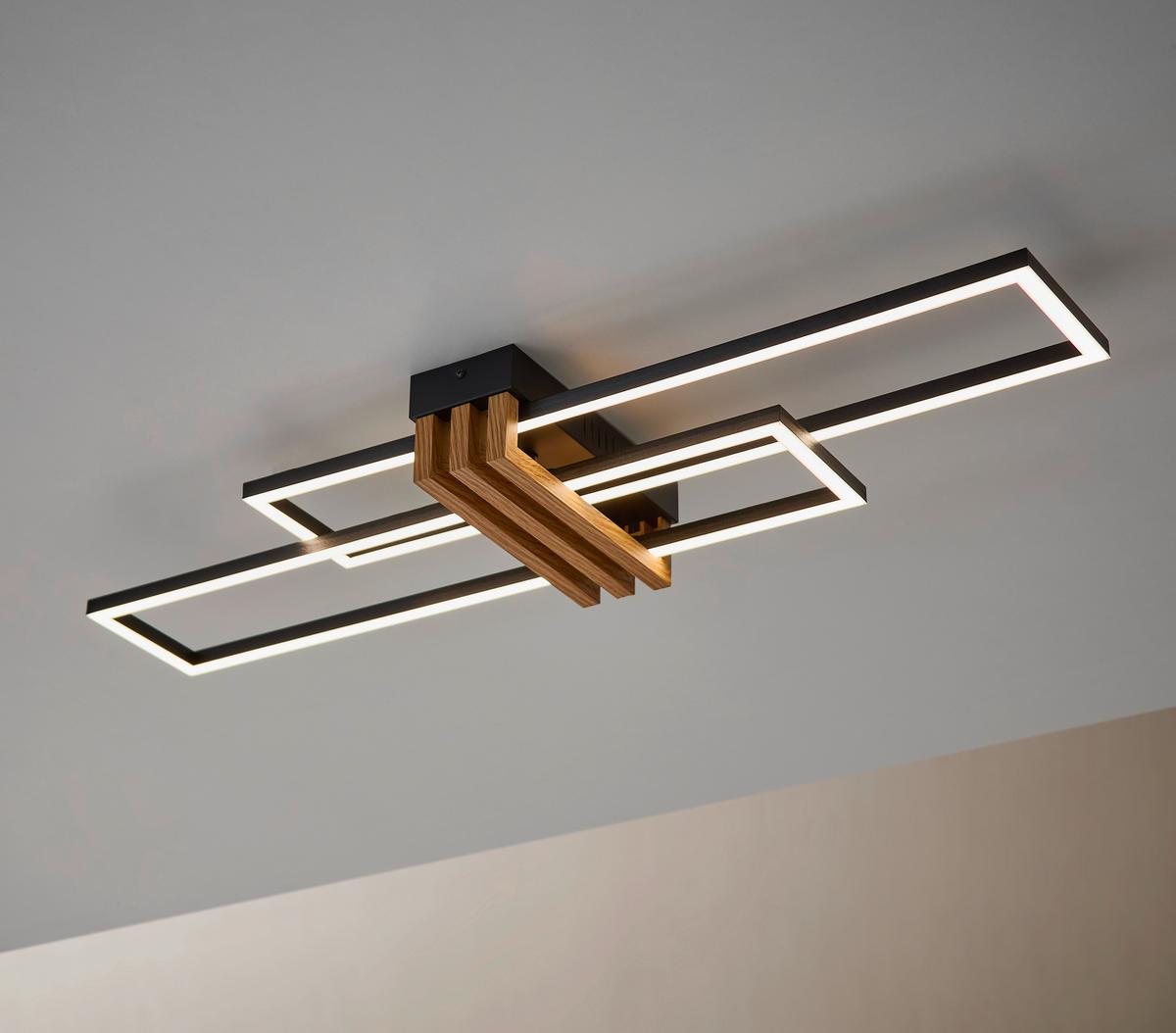 LAMPA SUFITOWA LED 67357D1 DAKARI I - czarny/opal, Design, tworzywo sztuczne/metal (80l)