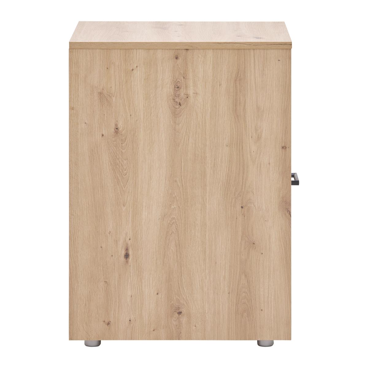 Unterbauschrank Kivo Eiche Artisan - Schwarz/Eiche Artisan, MODERN, Holzwerkstoff/Kunststoff (45/69,8/52,1cm) - Based