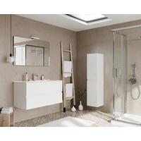 Element Ispod Umivaonika Easy - bijela visoki sjaj/antracit, Moderno, drvni materijal (100/51/46cm)