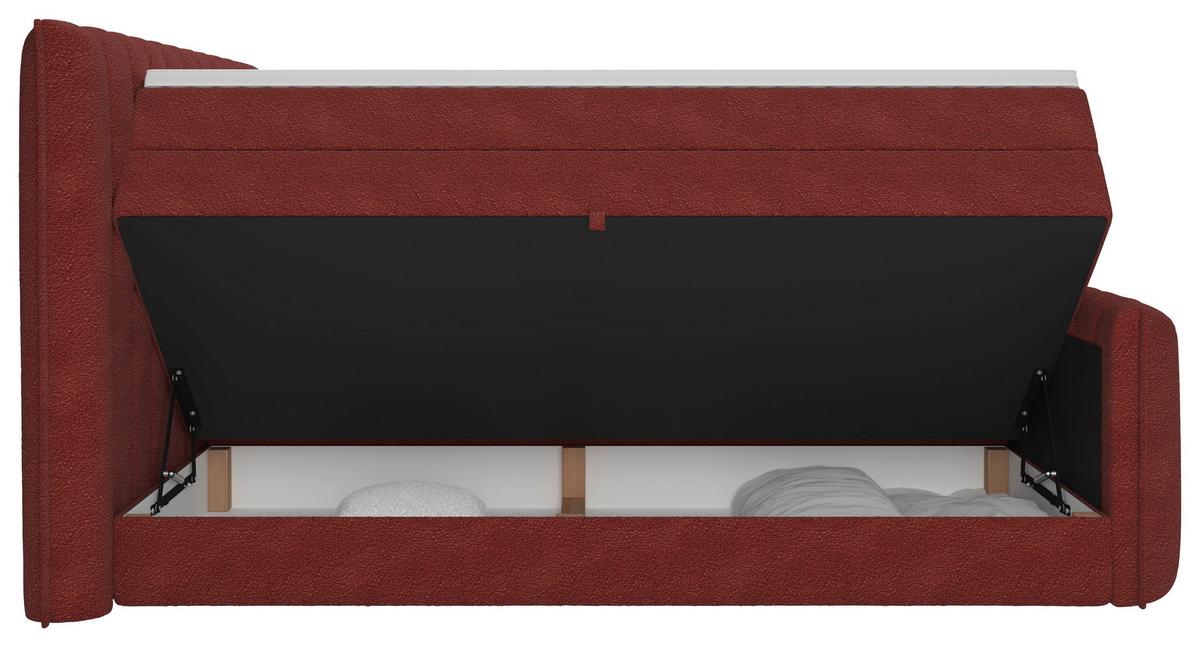 PAT BOXSPRING LINA - roșu, Konventionell, plastic/lemn (200/200cm) - Premium Living
