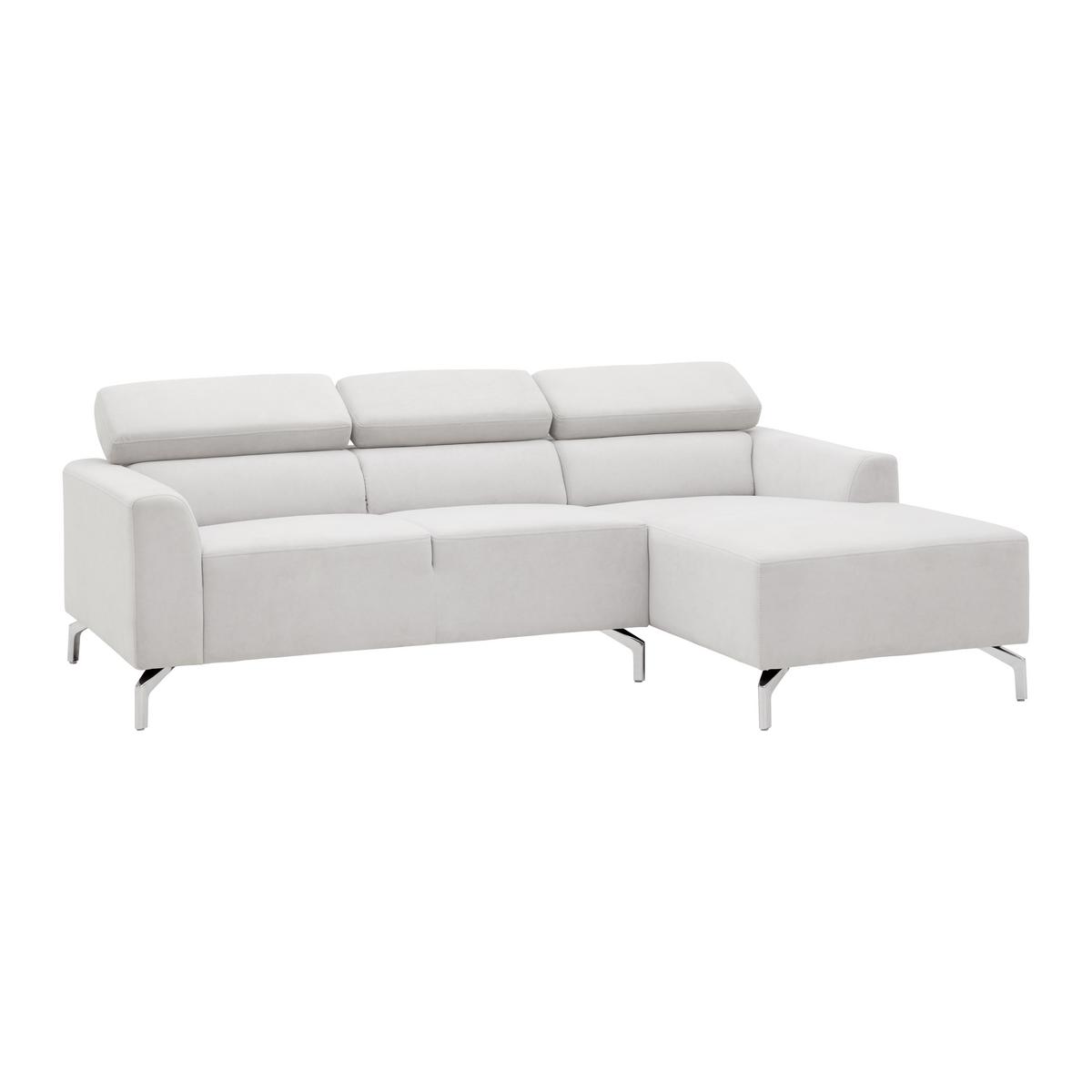 Sarokkanapé Filou - világosszürke, Modern, textil/fa (211/82/146cm) - Bessagi Home