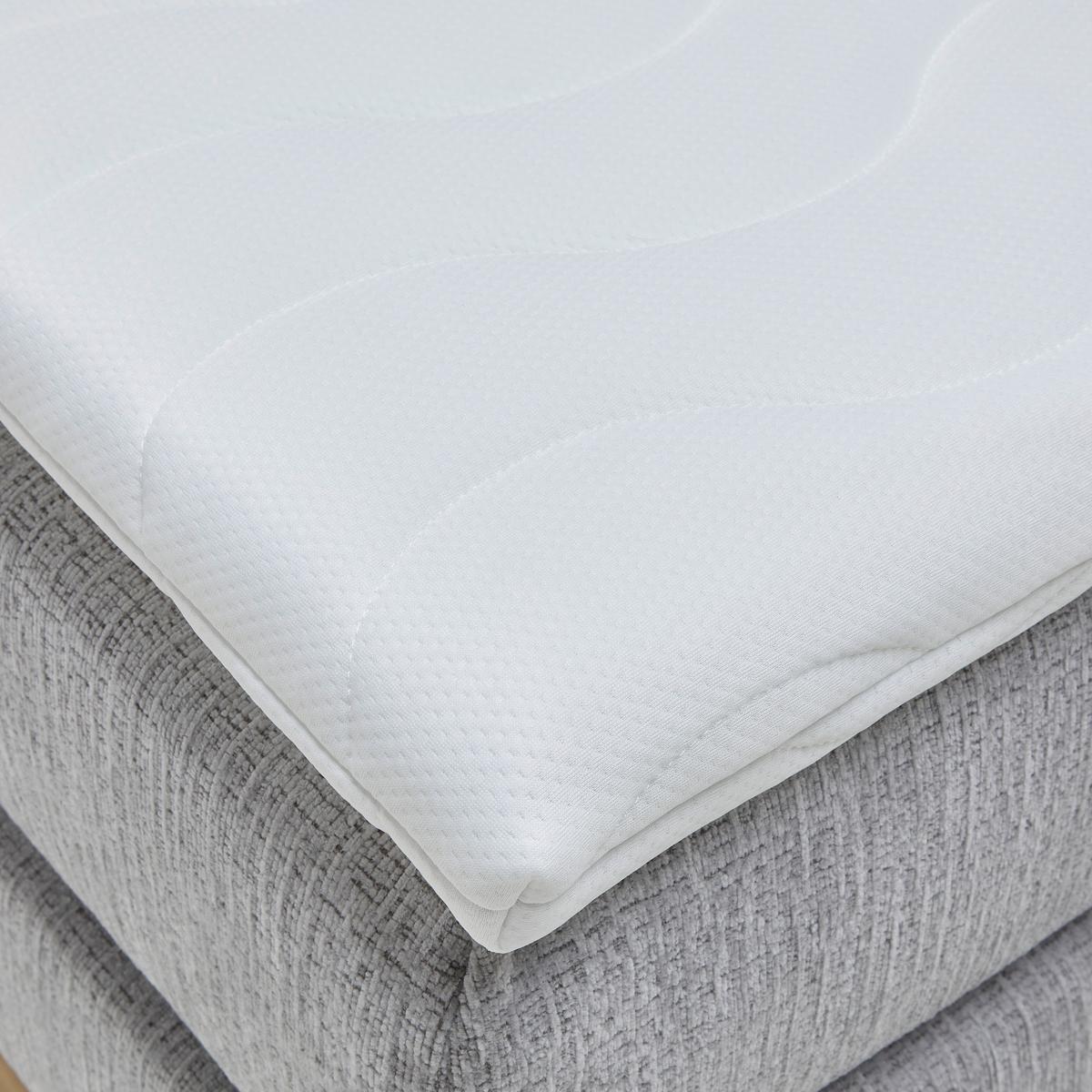 Postelja Boxspring Rabina, Svetlo Siva, 180x200 - siva/barve hrasta, Konvencionalno, tekstil/leseni material (180/200cm) - Mömax