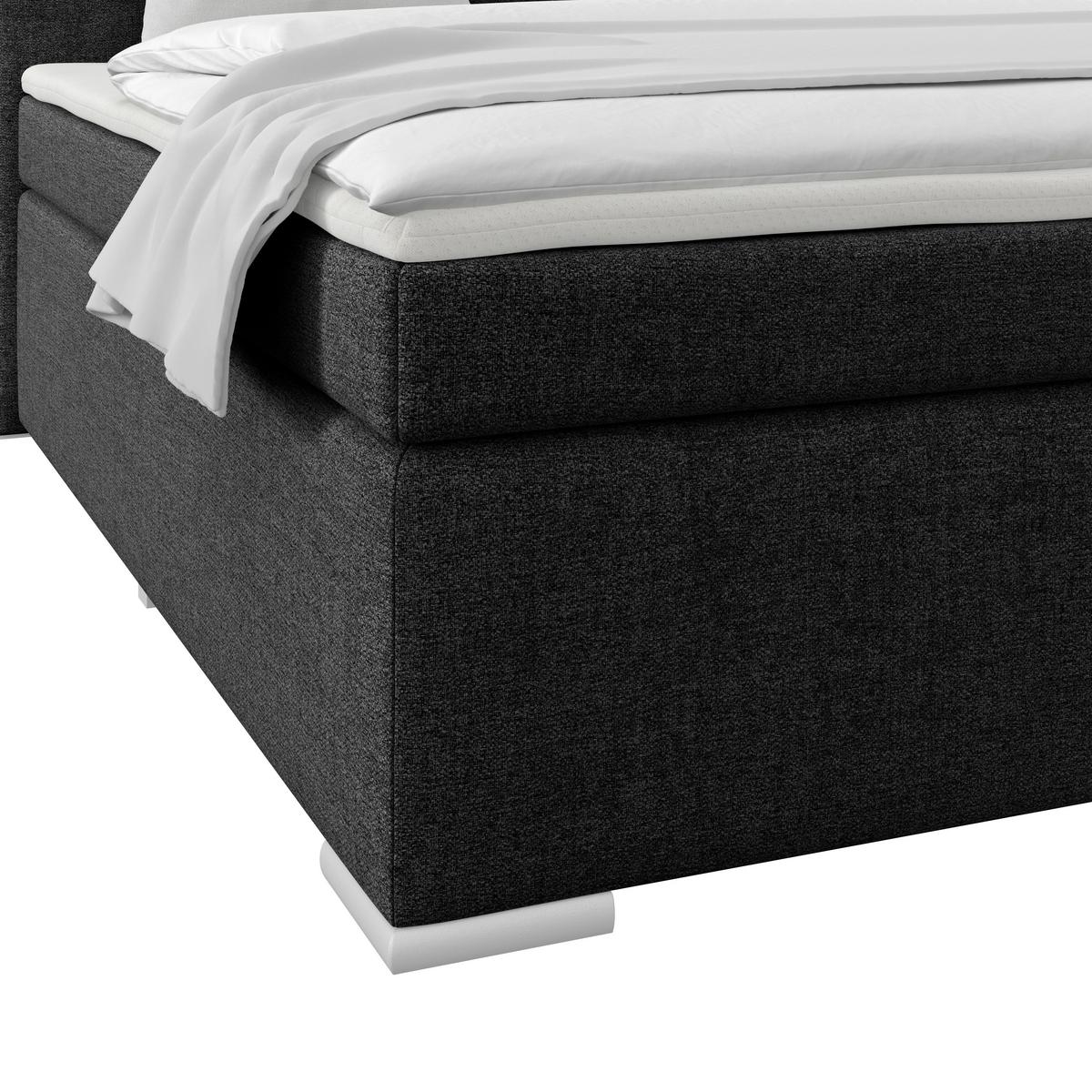 PAT BOXSPRING MIRA 1 - negru, Basics, textil (160/200cm)