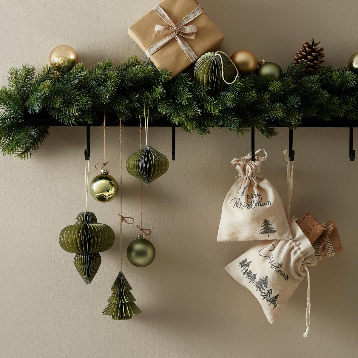 Dekohänger Ornament Grün - Grün, Basics, Papier (8/15cm)