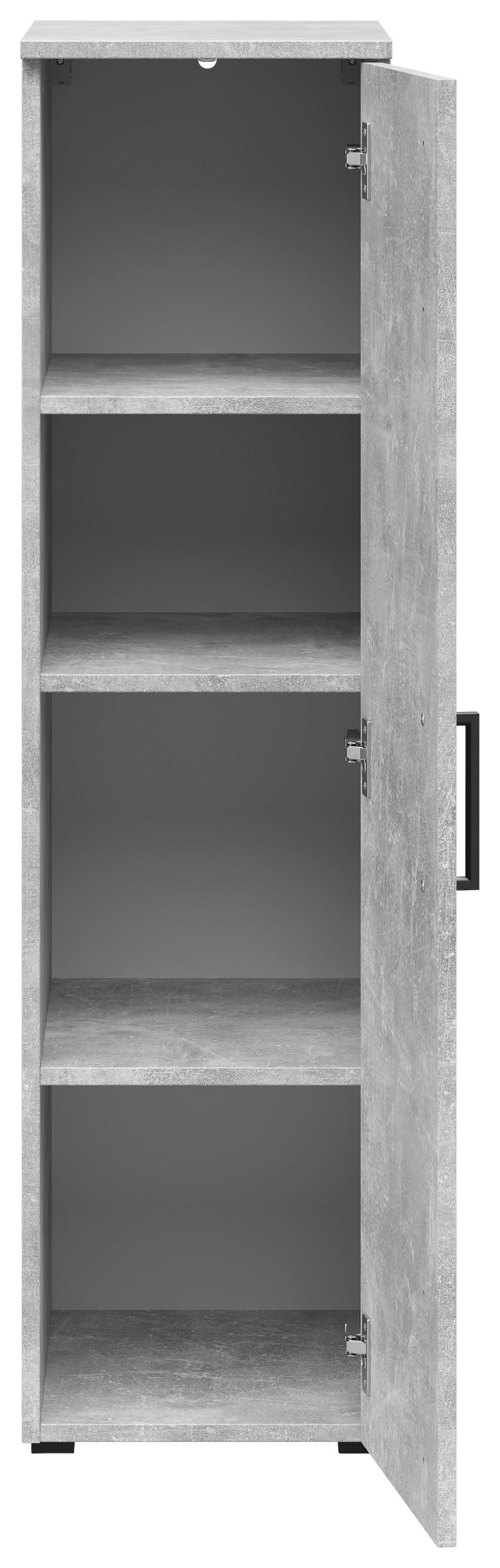 Schrank Multistauraum Grau - Schwarz/Grau, Modern, Holzwerkstoff/Kunststoff (30/115/40cm)