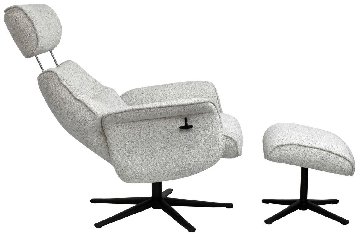 Počivalnik Mellow, Krem Barva - črna/krem barve, Design, kovina/tekstil (77/108/81cm) - Livetastic