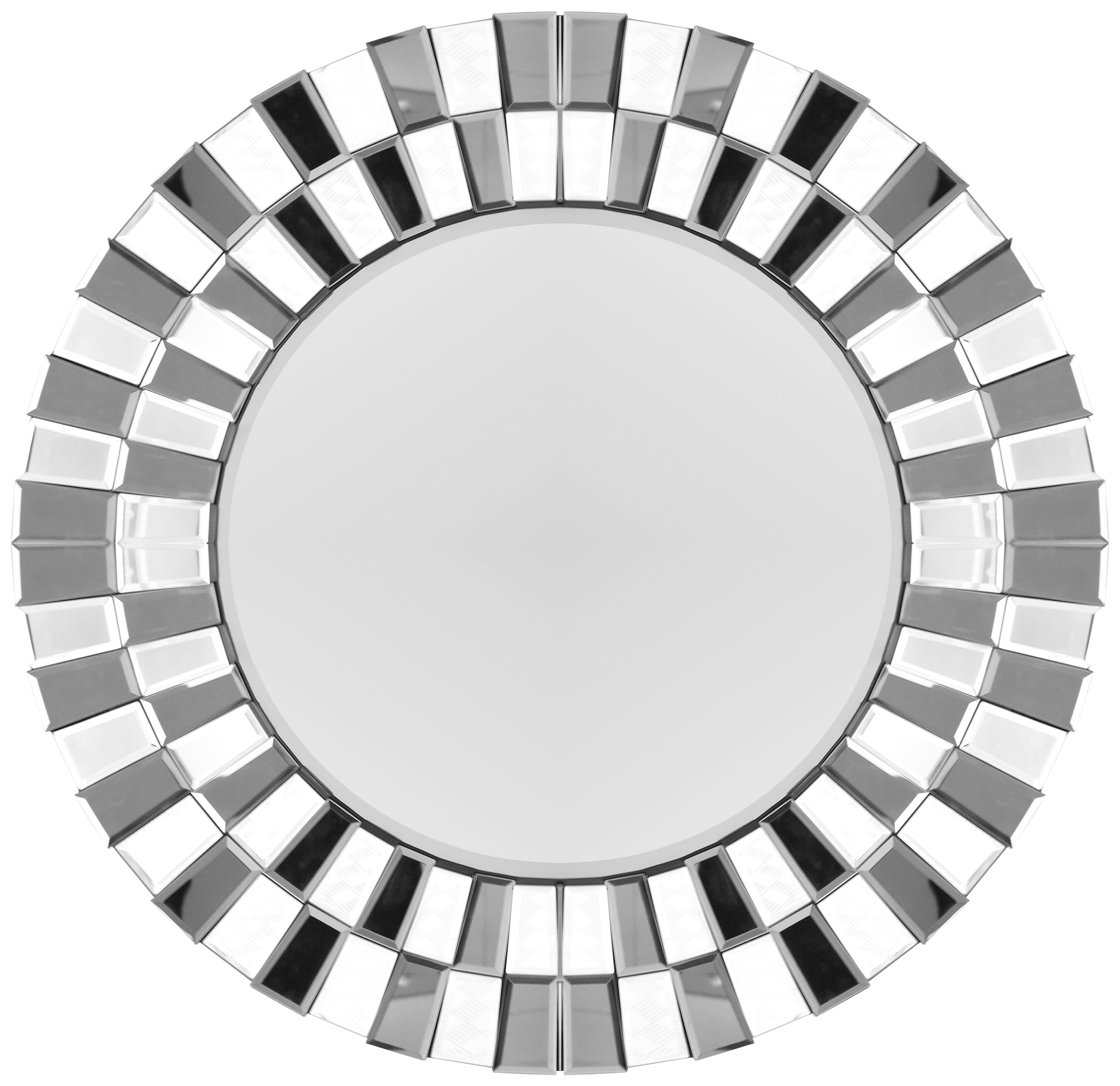 WANDSPIEGEL HORUS - Silberfarben, Lifestyle, Glas/Metall (80/80cm) - Kayoom