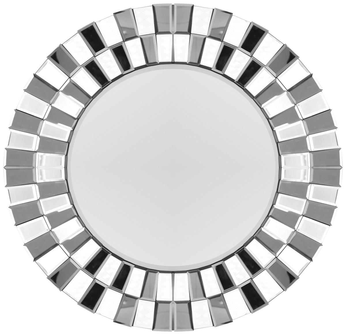 WANDSPIEGEL HORUS - Silberfarben, Lifestyle, Glas/Metall (80/80cm) - Kayoom