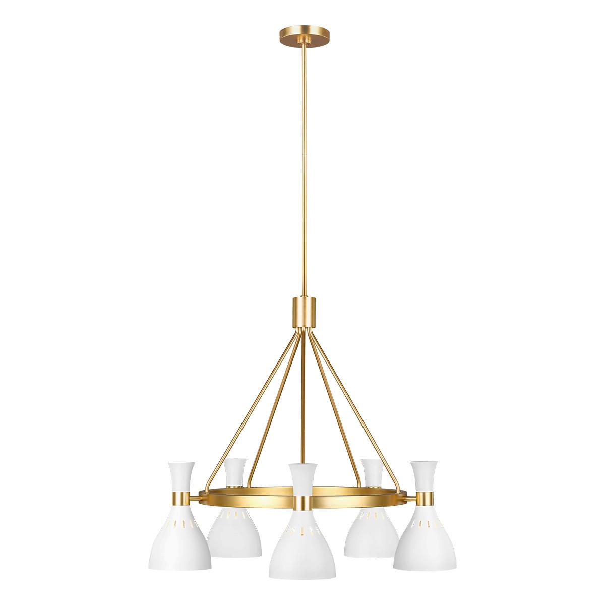 Luster Joan Fe-Joan5-Mw - bijela/boje mjeda, Konvencionalno, metal (81.3/89.3 cm) - Elstead Lighting