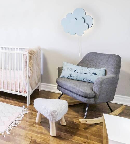 KINKIET DLA DZIECI 139653 - jasnoniebieski, Basics, drewno (20/35/7cm)