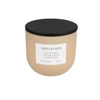 Lumânare în pahar de sticlă Camilla - maro/roz aprins, Modern, sticlă/materiale naturale (10/9cm) - Mömax