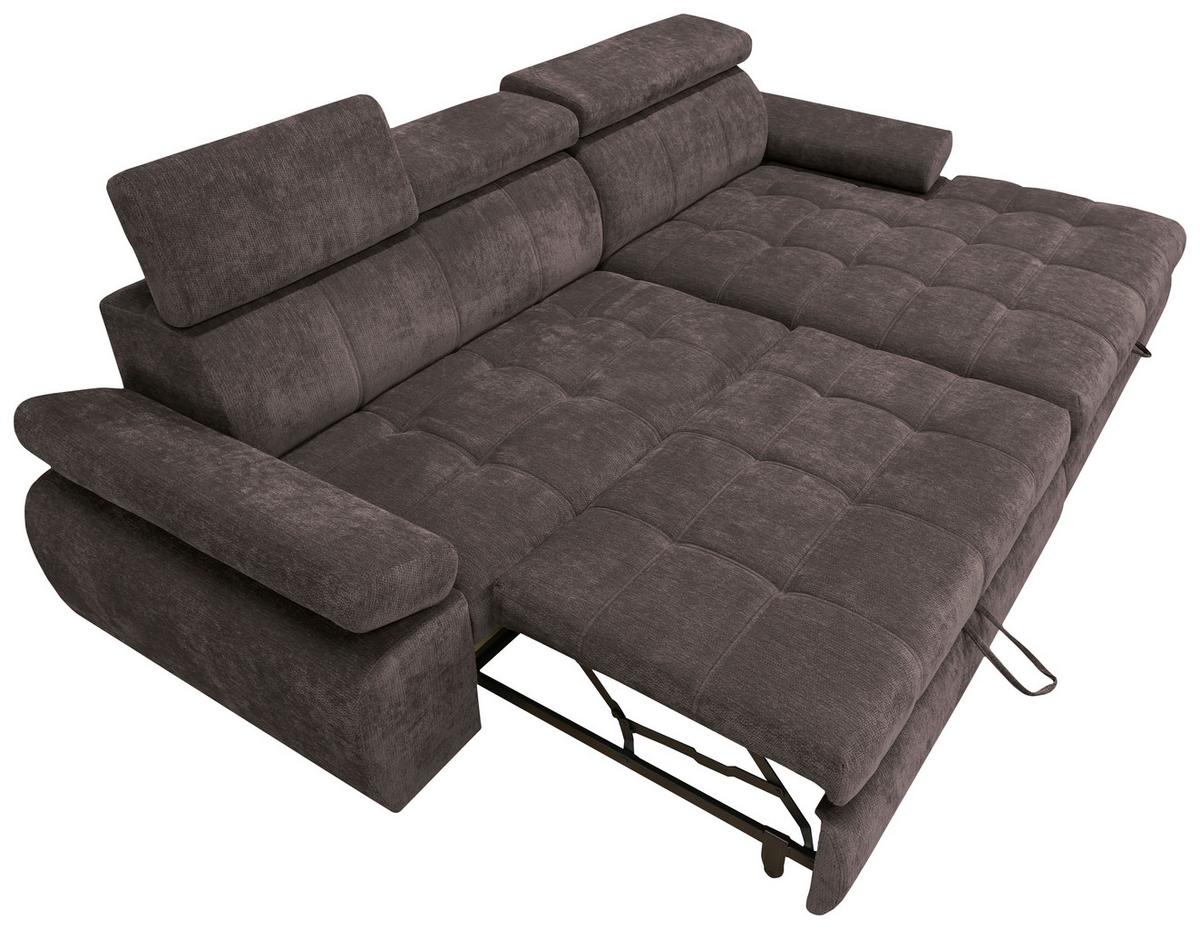 Kutna Garnitura Vegas - tamno smeđa/crna, Design, drvo/tekstil (294/173cm) - Modern Living
