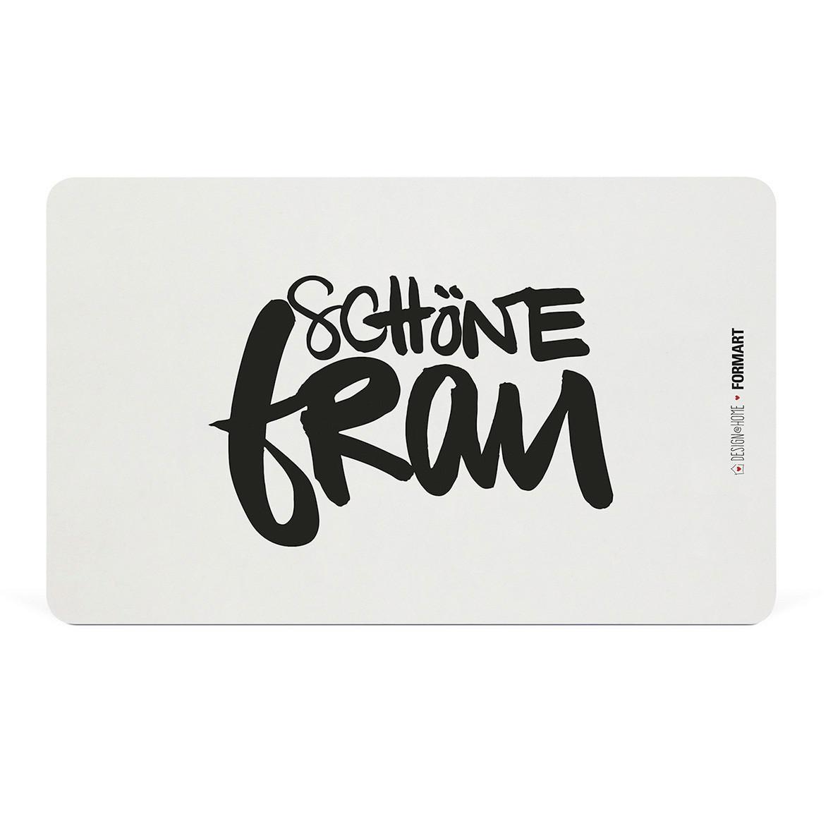 Schneidebrett Schöne Frau aus Kunststoff in Schwarz/Weiss - Weiss/Schwarz, Modern, Kunststoff (23,3/14,3/0,2cm)