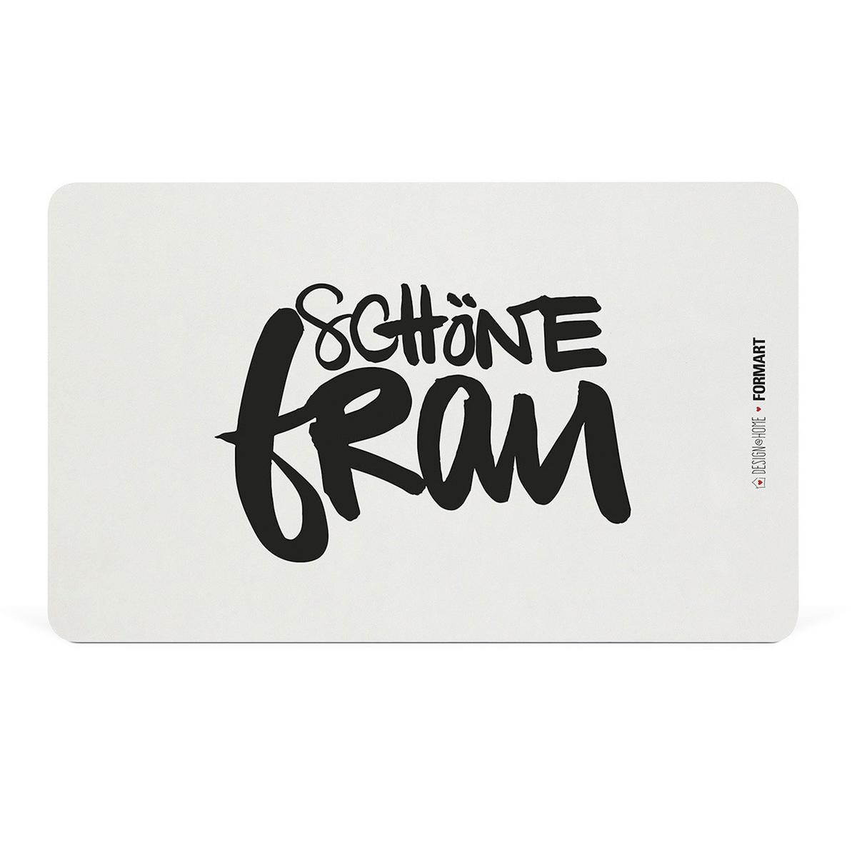 Schneidebrett Schöne Frau aus Kunststoff in Schwarz/Weiss - Weiss/Schwarz, Modern, Kunststoff (23,3/14,3/0,2cm)