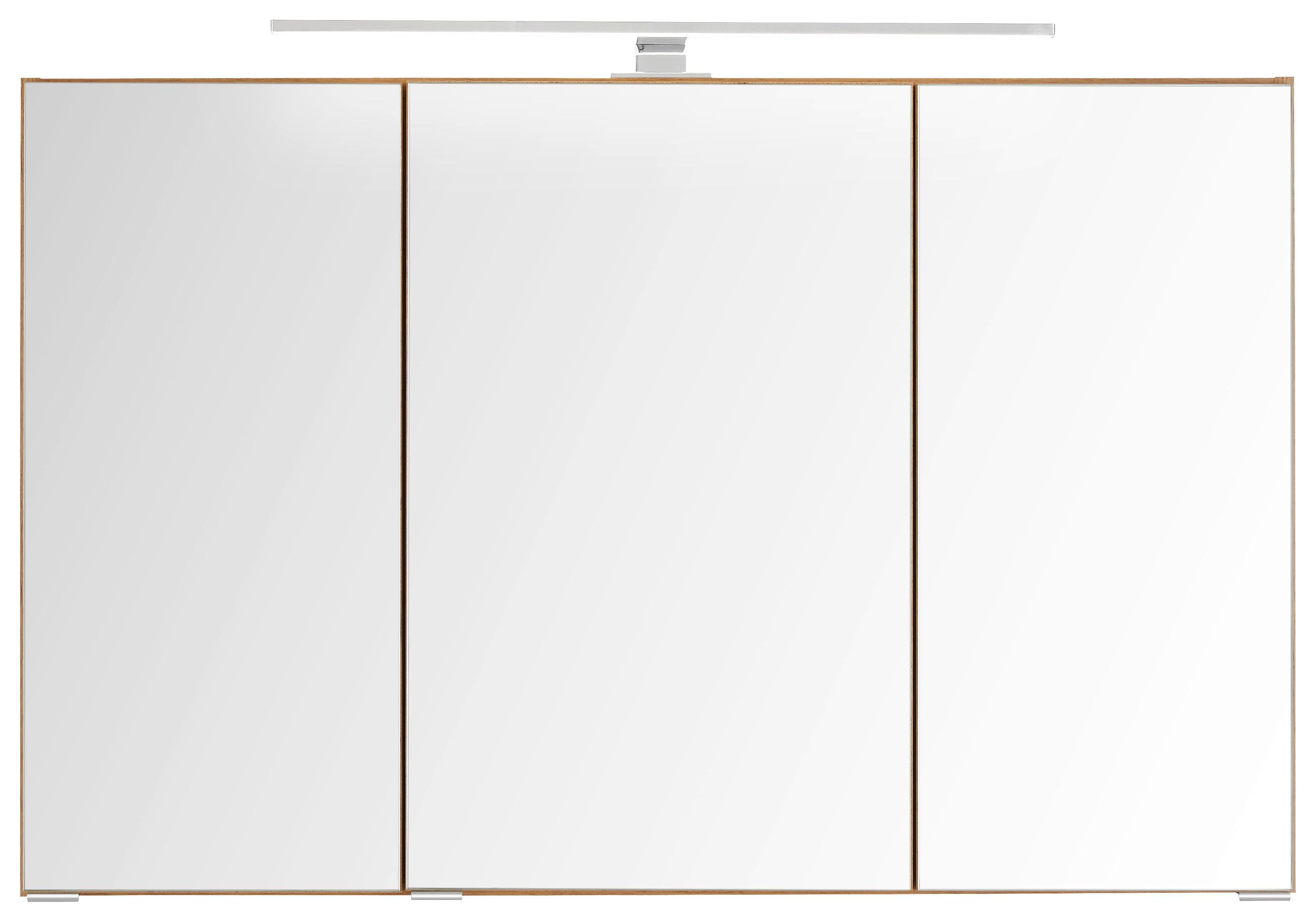 Dulap cu oglindă Florida - culoare lemn stejar, Modern, material pe bază de lemn (100/64/20cm) - Premium Living