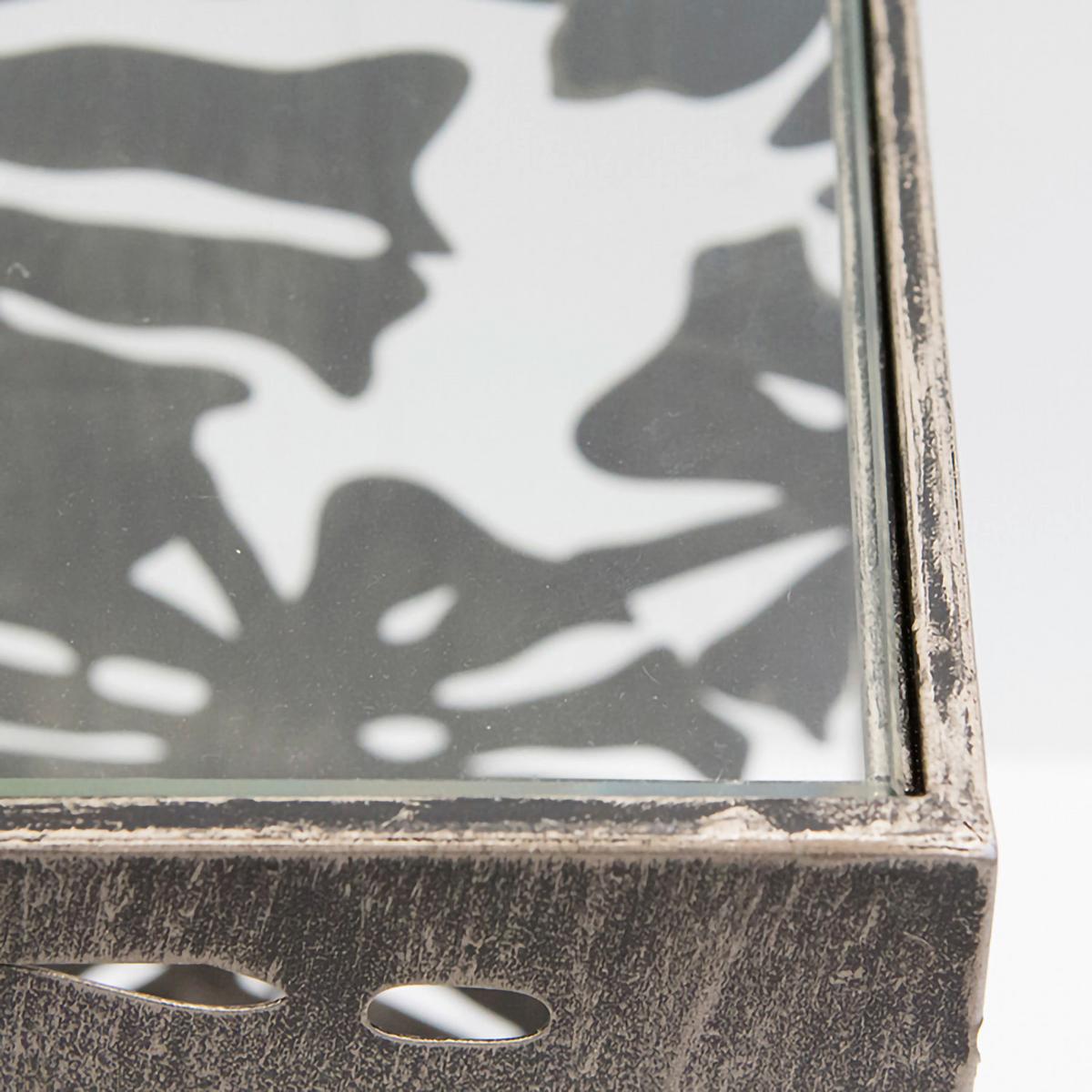 Blumensäule Flora Bronzefarben - Bronzefarben, Basics, Glas/Metall (27/70/27cm)