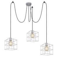 Hängeleuchte Merril Zinkfarben max. 60 Watt - Zinkfarben, Design, Metall (20/300cm) - Globo
