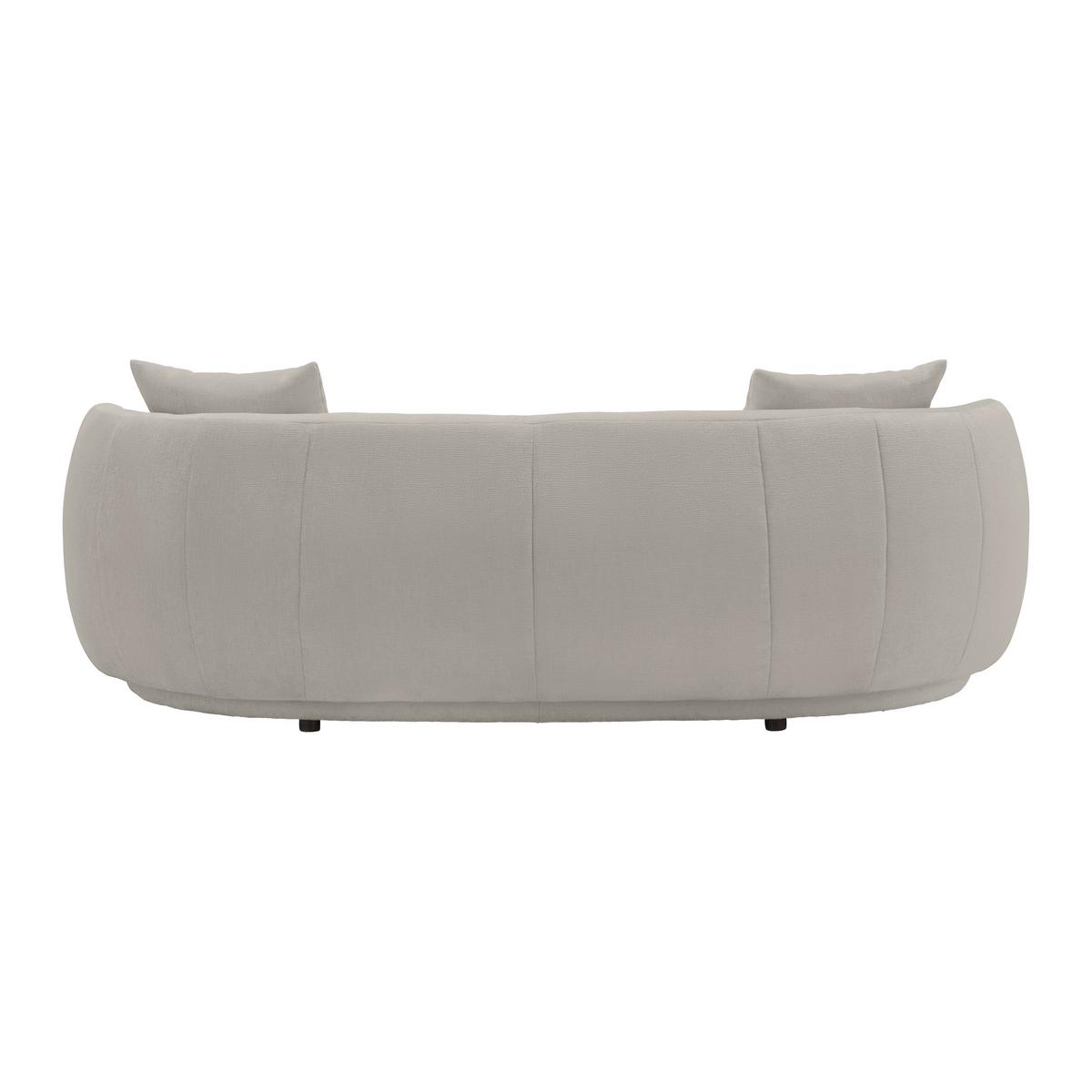 Bigsofa Runde Form, Inkl. 2 Kissen - Schwarz/Braun, Modern, Kunststoff/Textil (235/72/110cm) - Premium Living