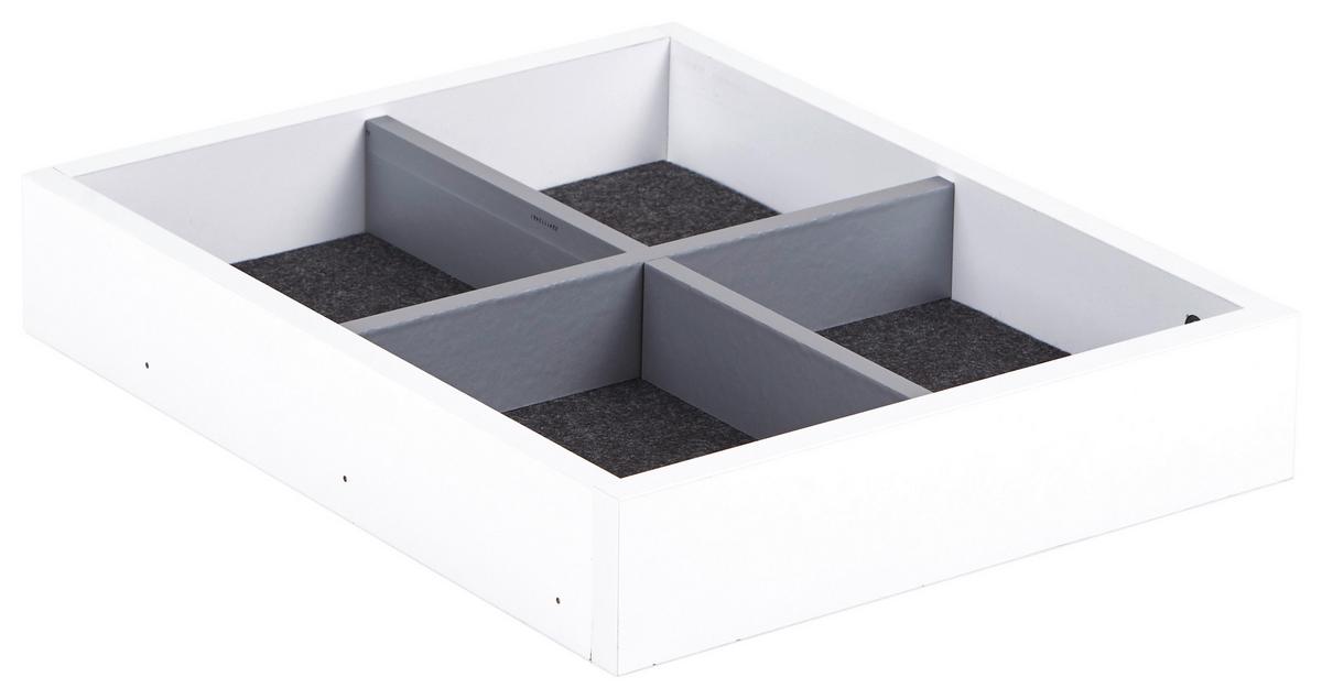 Schublade Unit in Weiss - Weiss, Modern, Holzwerkstoff (42,4/8/53cm) - Based