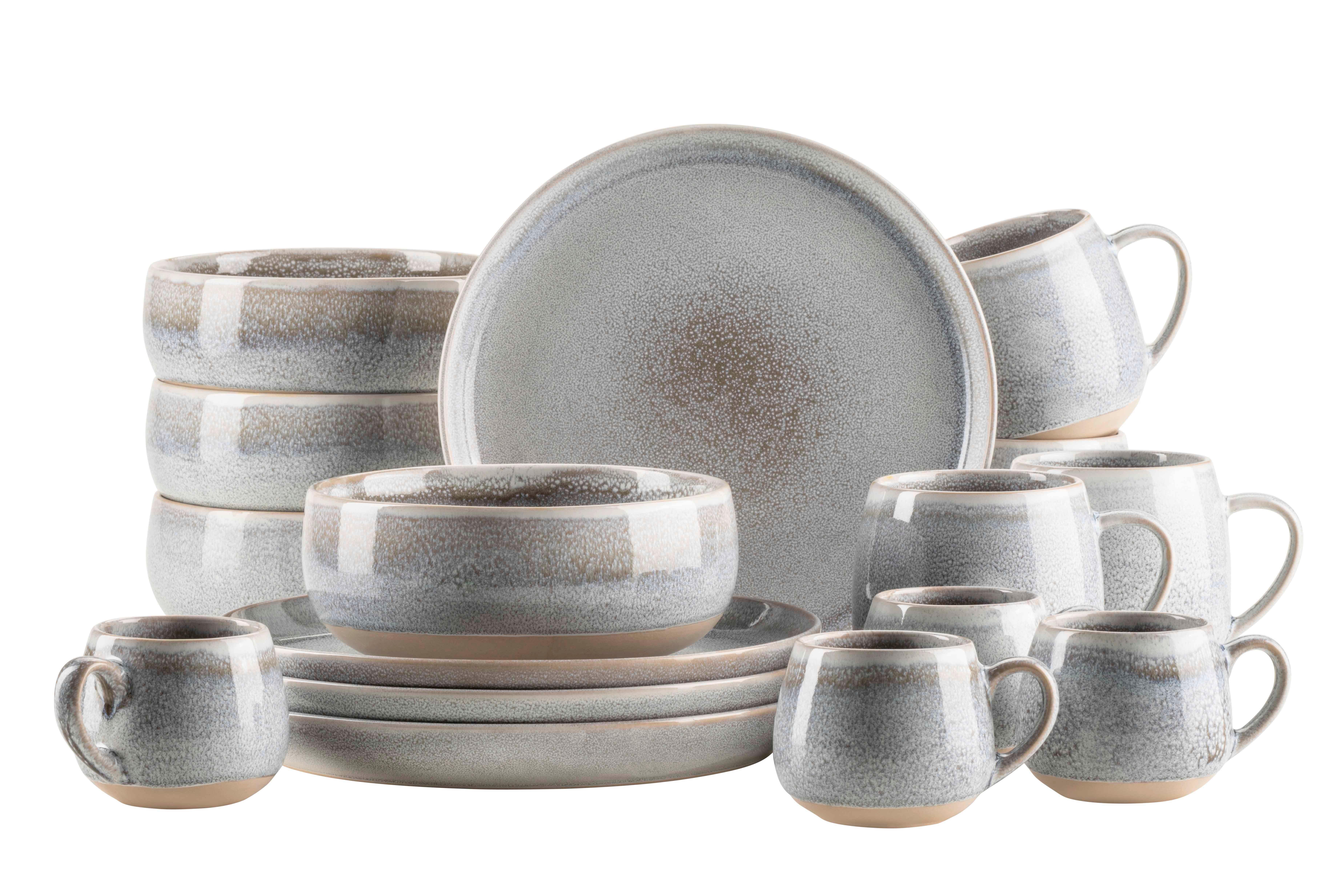 Frühstücksservice 935621 Aquata Frühstückservice - Beige/Grau, Basics, Keramik - Mäser