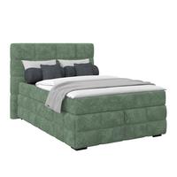 Box Krevet Vega - zelena/boje mente, Trend, tekstil/drvo (140/200cm) - Modern Living