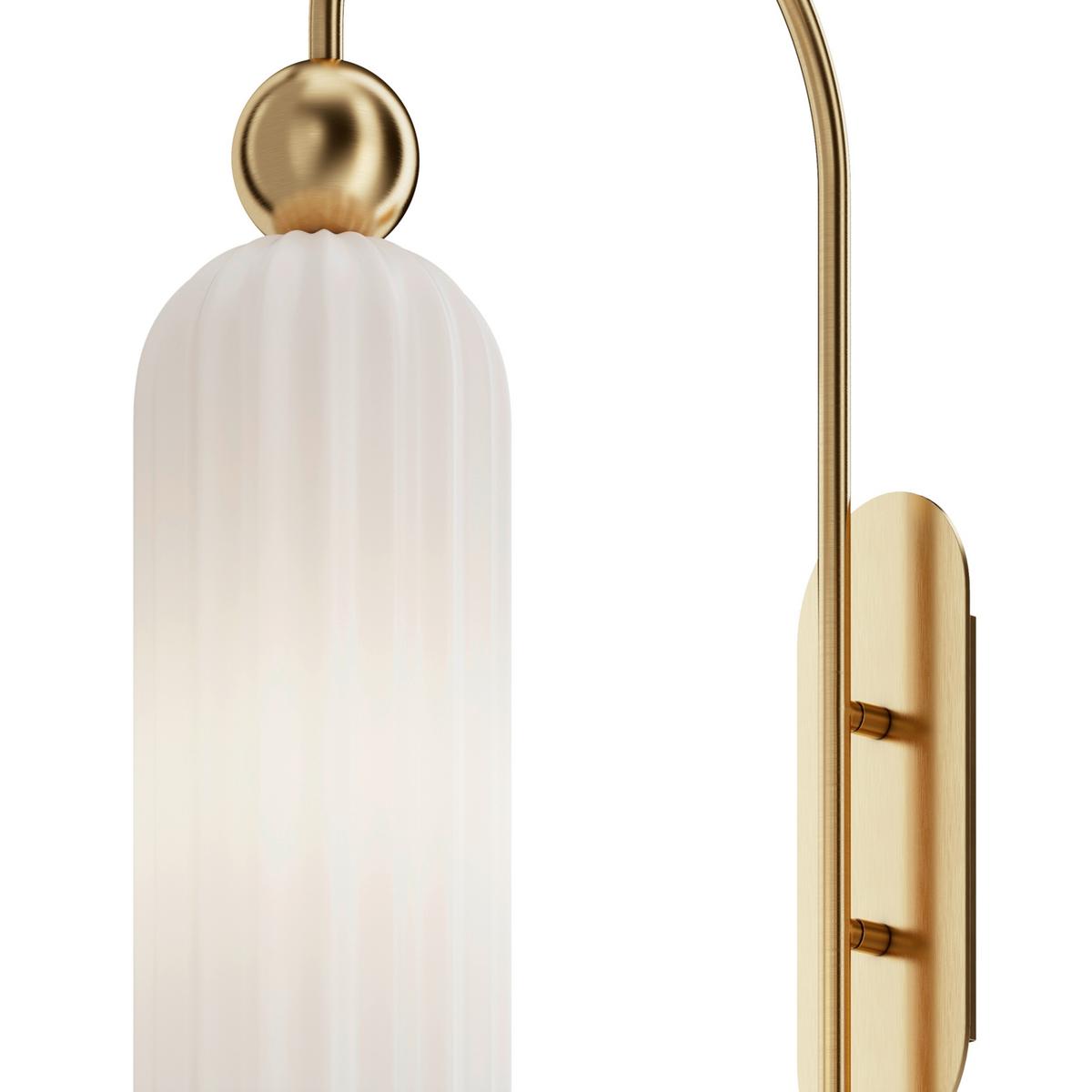 WANDLEUCHTE ANTIC - Weiss/Goldfarben, Glas/Metall (10/53,5/23,5cm) - MAYTONI