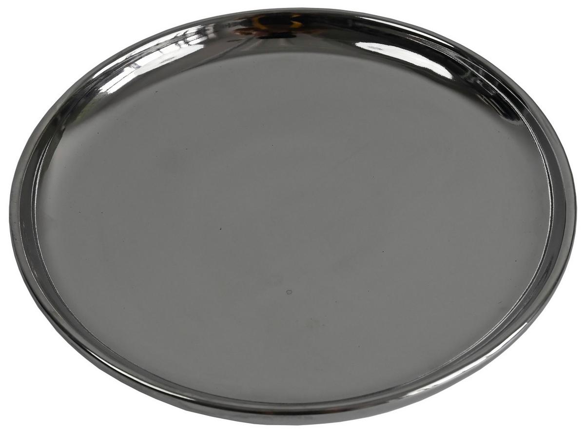 Farfurie pentru desert Shiny Silver - argintiu, Modern, ceramică (21,5/2,3cm) - Mömax