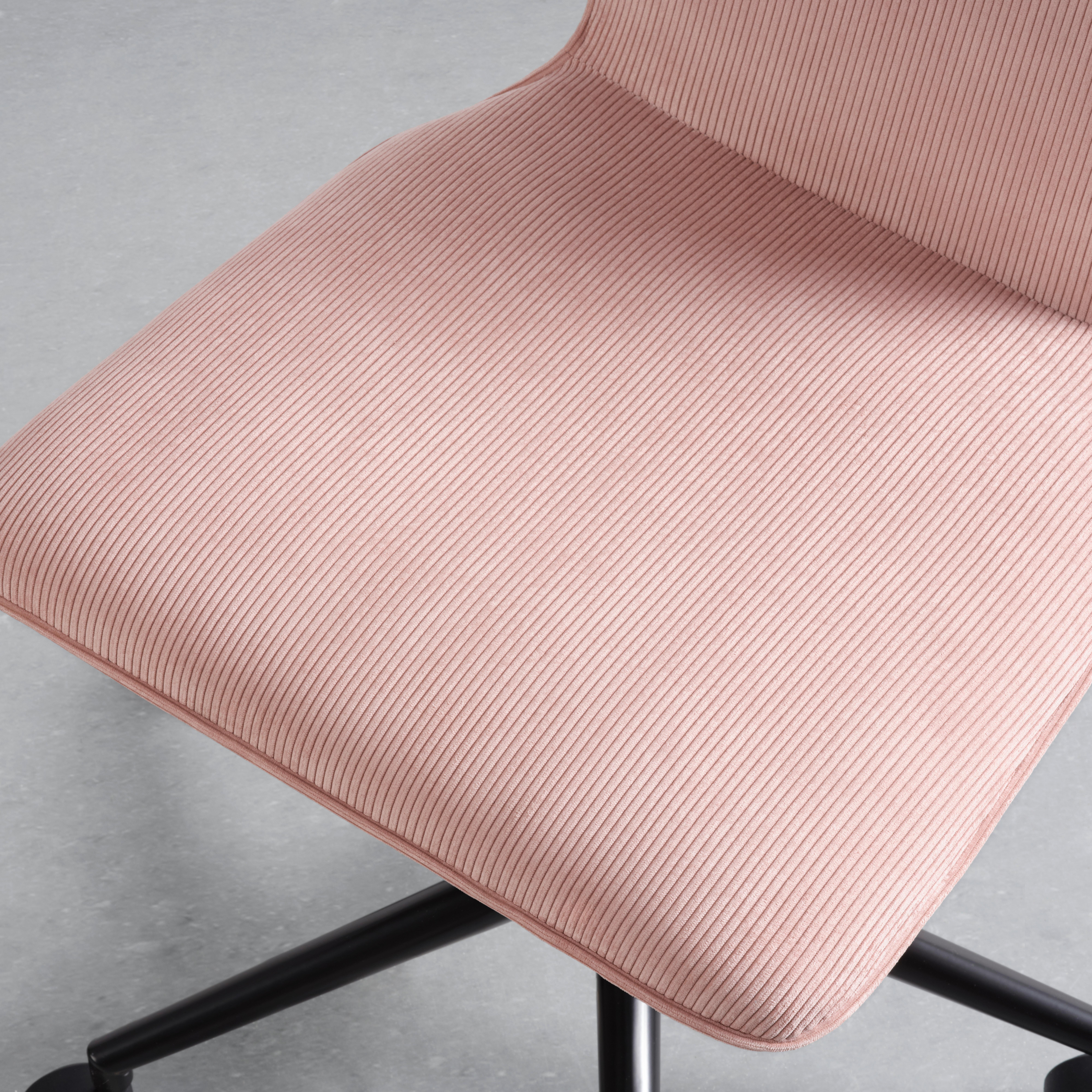 Drehstuhl Luigi Schwarz/Pink - Pink/Schwarz, MODERN, Kunststoff/Textil (49/84-94/54cm) - Mömax