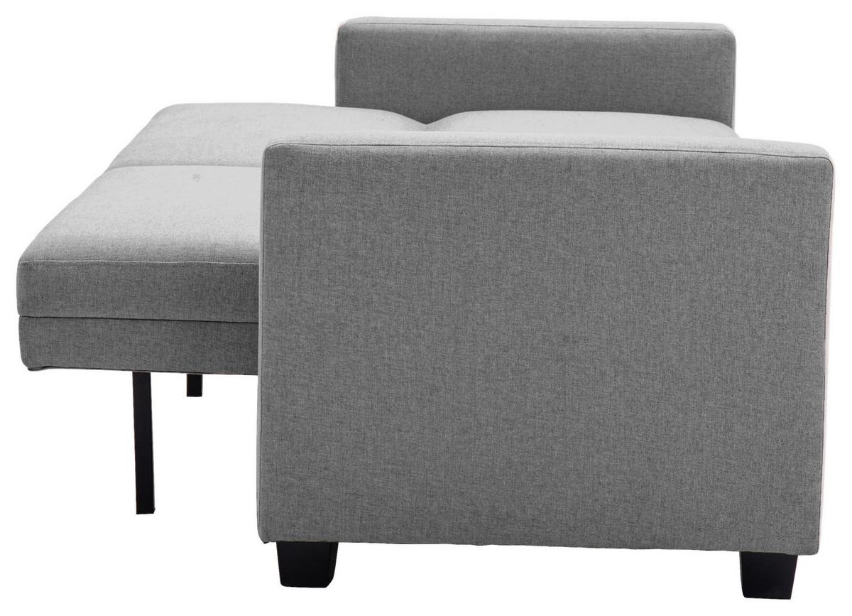 Zofa S Posteljno Funkcijo Kipu, Siva - siva/črna, Basics, umetna masa/tekstil (192/76/85cm) - P & B