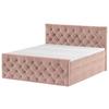 Boxspring Krevet Elio - bež/prljavo ružičasta, Romantično / ladanjski, tekstil/plastika (180/200cm) - Modern Living