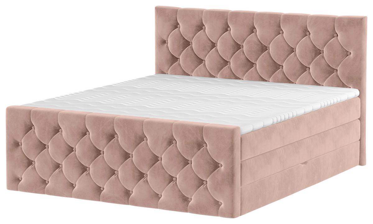 PAT BOXSPRING ELIO - bej/roz antic, Romantik / Landhaus, textil (180/200cm) - James Wood