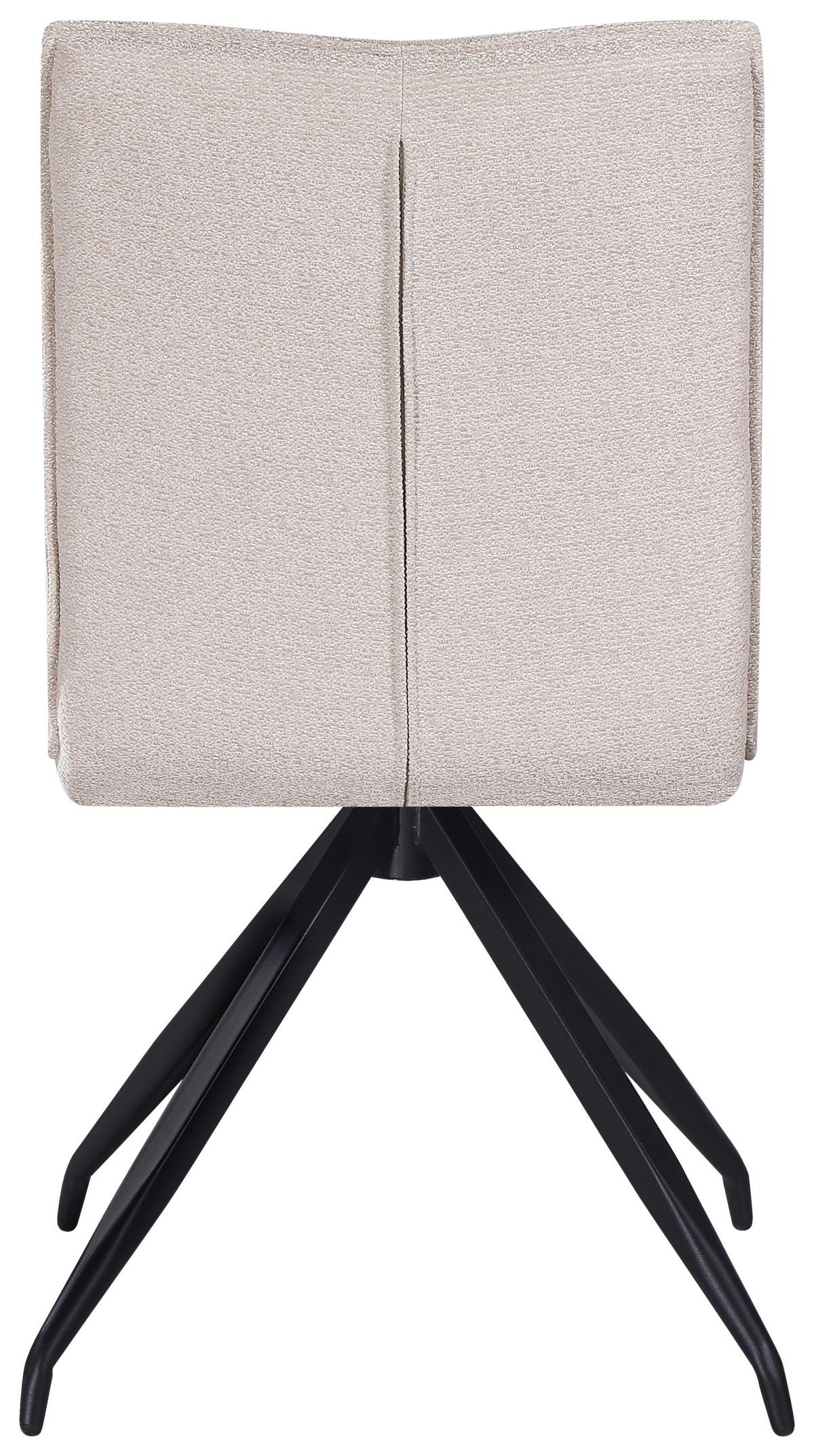 Stuhl Nova Beige - Beige/Schwarz, MODERN, Textil/Metall (47/88/63cm) - Premium Living
