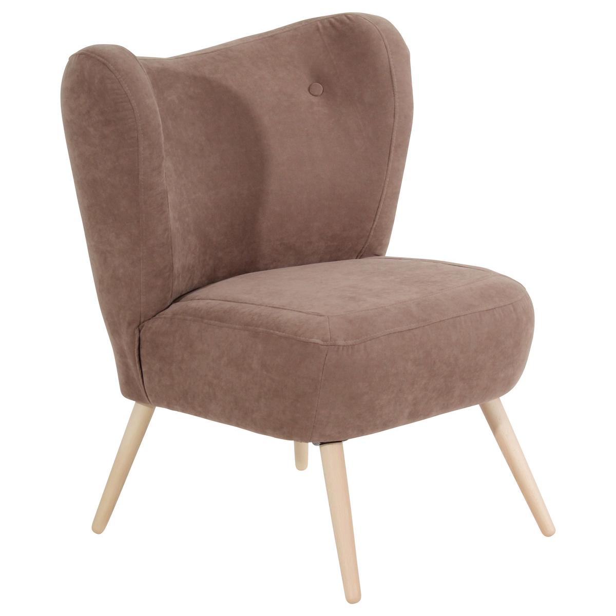 SESSEL SARI - Hellbraun/Naturfarben, Design, Holz/Holzwerkstoff (70/86/69cm) - Max Winzer
