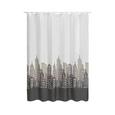 Duschvorhang Skyline, ca. 180x200cm - Schwarz/Weiß, LIFESTYLE, Textil (180/200cm) - MÖMAX modern living