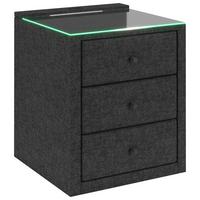 Nachtkästchen Universal Anthrazit - Anthrazit, KONVENTIONELL, Holzwerkstoff/Kunststoff (48/68/45,5cm) - Premium Living