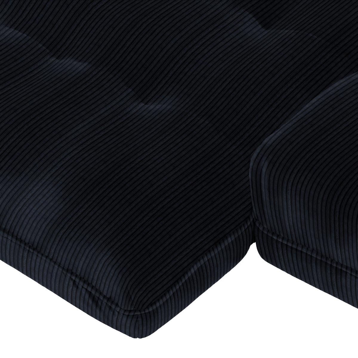 Wohnlandschaft Vivo Dunkelgrau - Dunkelgrau/Schwarz, MODERN, Kunststoff/Textil (179/63/317cm) - Based