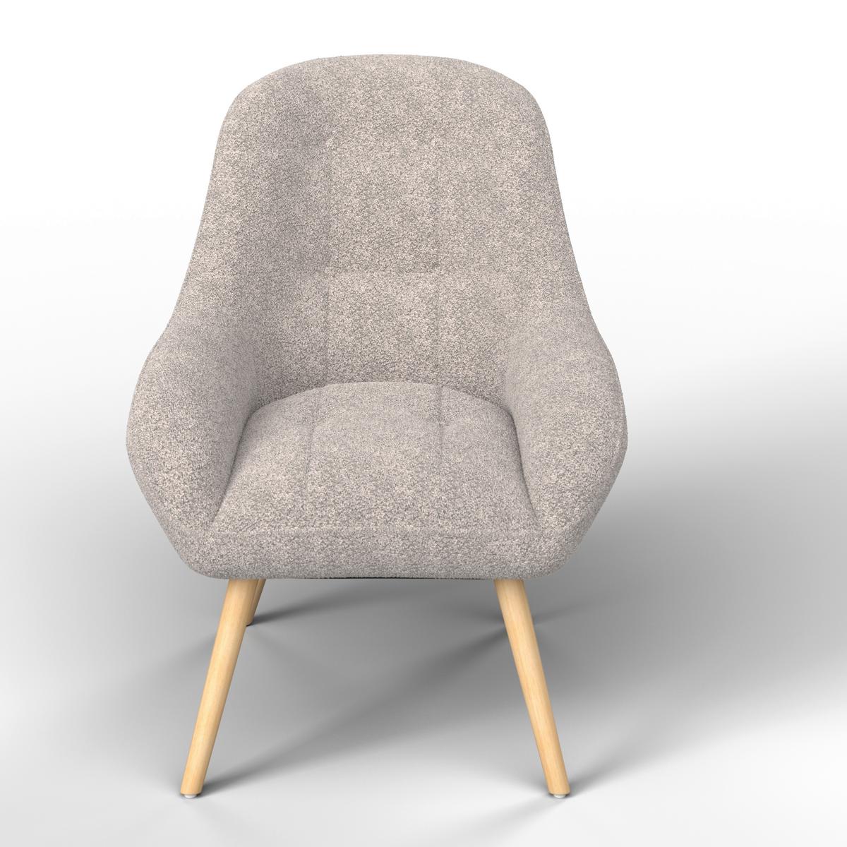 Fotel Maximilian - világosszürke, Modern, textil/fa (70/93/84cm) - Bessagi Home